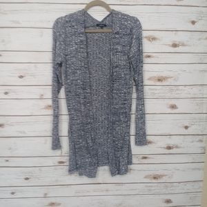 Ambiance Blue Open Front Long Sweater Size M